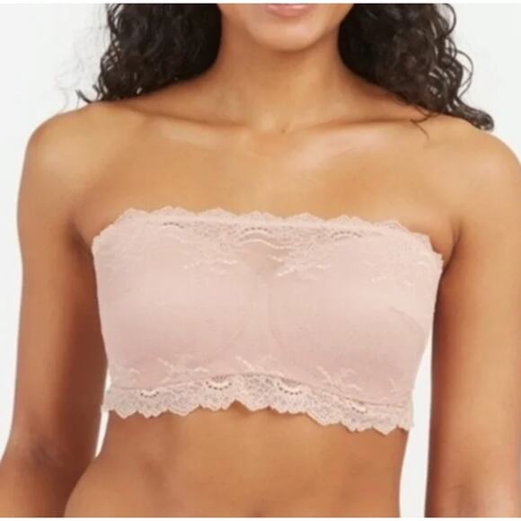 SPANX Undie-tectable Strapless Bandeau Bra Nude Pink Lace Sz M NWT {JJ46} - Picture 1 of 6